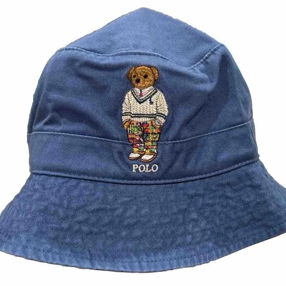 Polo Ralph Lauren Madras Pants Cable Sweater Bear Bucket Hat L/XL - Picture 1 of 5